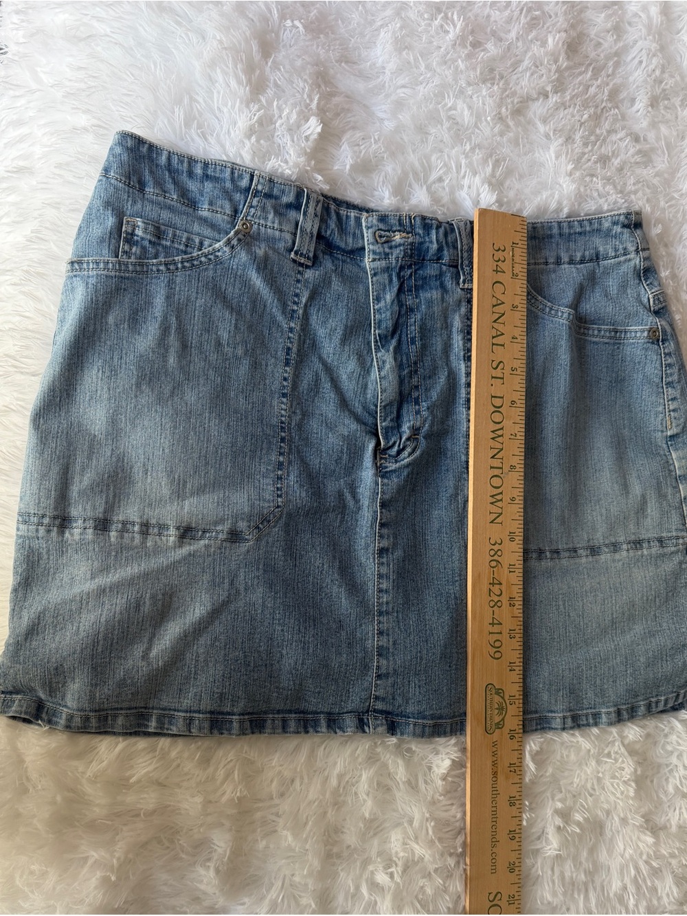 Light Blue Denim Skort - Casual Women's Skirt